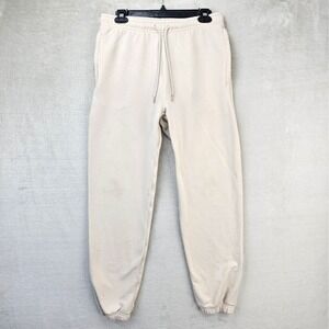 Alo Yoga Chill Sweatpants Size XS Bone Beige Joggers Cotton Blend Terry *STAINS*